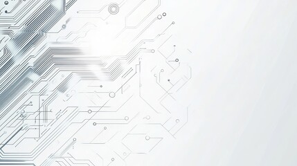 Obraz premium Vector abstract circuit board illustration showcasing hightech computer engineering science and information technology on a white background Hitech digital and futuristic concept