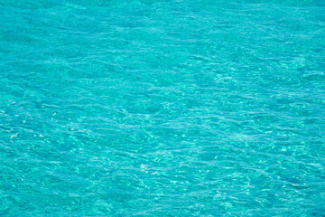 Background of crystal-clear blue turquoise water of the Mediterranean Sea 