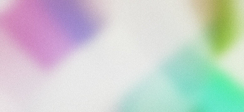 Blurred pastel background on white background with grainy texture