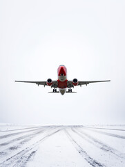 airplane flying across sky, travel by jet plane, aircraft and aeroplane. Design for Wall Art, Poster Print, Wallpaper & Background
