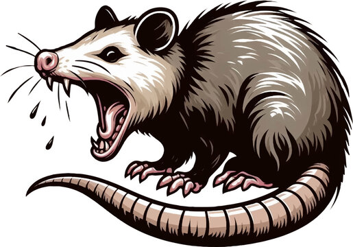 recommend clip art: screaming cute cartoon baby possum