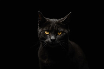 Dark background cat