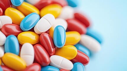 Close-Up View of Colorful Pills