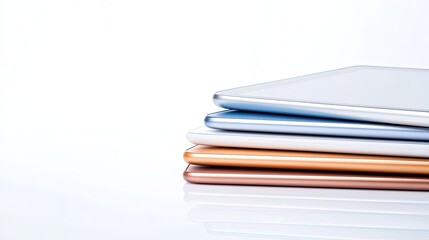 Organized Stack of Colorful Folds on Paper