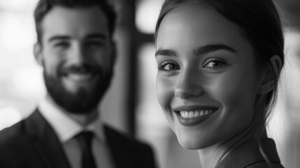 Fototapeta premium Business Couple with Smiles