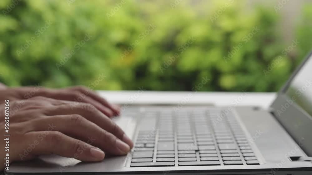 Aufkleber Cyber security 2FA login concept. Businessman working on laptop logging in on smartphone and modern device. The concept of remote work, freelancing, training, online shopping.