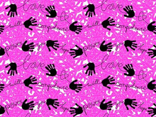 Breast cancer month seamless pink ribbon day mammogram pattern