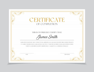 certificate template Vector blank design. diploma certificates, Business, Training Achievement Appreciation template.