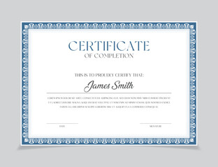 certificate template Vector blank design. diploma certificates, Business, Training Achievement Appreciation template.
