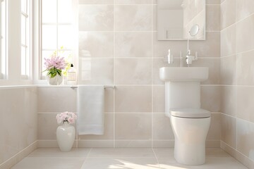 Fototapeta premium modern bathroom with tiles