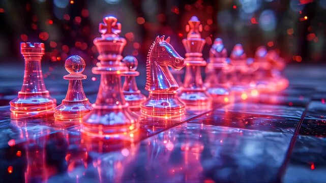 Chess board game concept of business ideas and competition and strategy ideas concept