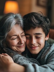 Emotional Moment: Mother and Child Hug