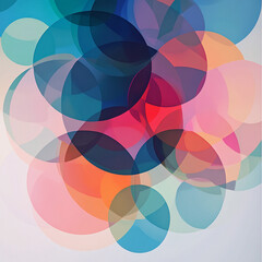 An abstract background with overlapping translucent circles.