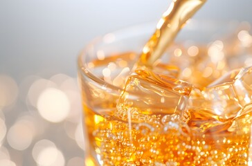 pouring a glass of whiskey
