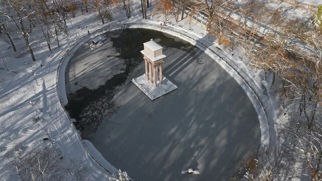 Aerial view of the General Jozef Bem Mausoleum in Tarnow, Poland.