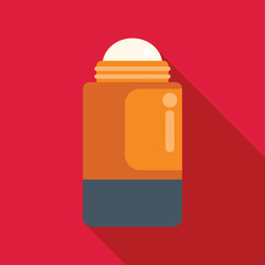 Roll on deodorant stick is spreading freshness, emphasizing the concept of personal hygiene