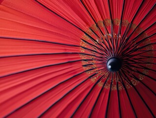 Red and Gold Japanese Fan