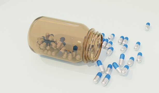 
pills in a jar