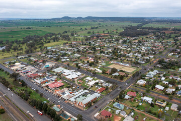 The New South Wales central western town of  Dunedoo.