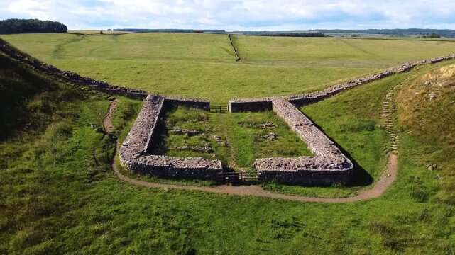 Roman fort on Hadrian's Wall, Great Britain