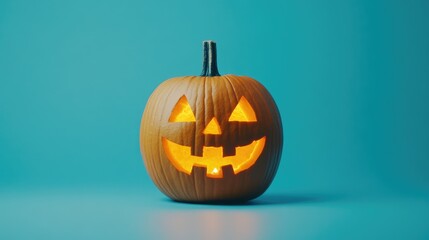 Spooky Halloween Pumpkin with Jack-o'-Lantern