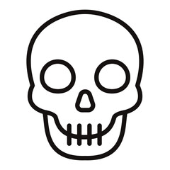 The linear skull icon. The Halloween holiday.