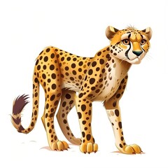 Cheetah Metal element animal cartoon isolated whitebackground 16:9
