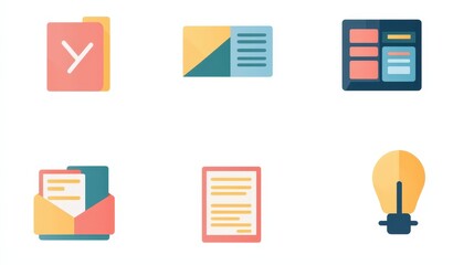 Flat Design Icons Set for Web Design and Mobile App Development.