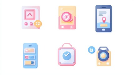 Fototapeta premium Mobile App Interface Design Elements.