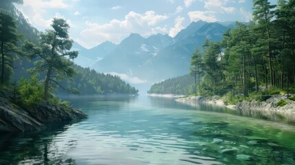 Serene Mountain Lake