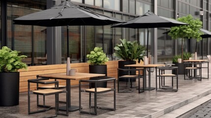Obraz premium Outdoor Cafe Patio Design