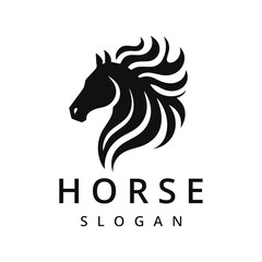 Horse Logo Stong , powerful  elegance horse logo illustration