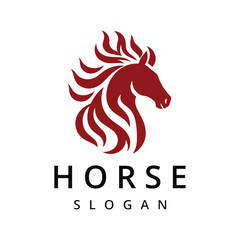 Horse Logo Stong , powerful  elegance horse logo illustration