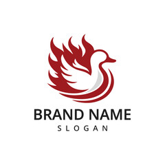 Spicy Duck logo design culinary label template idea