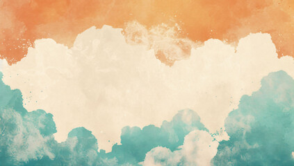 watercolor clouds painted background