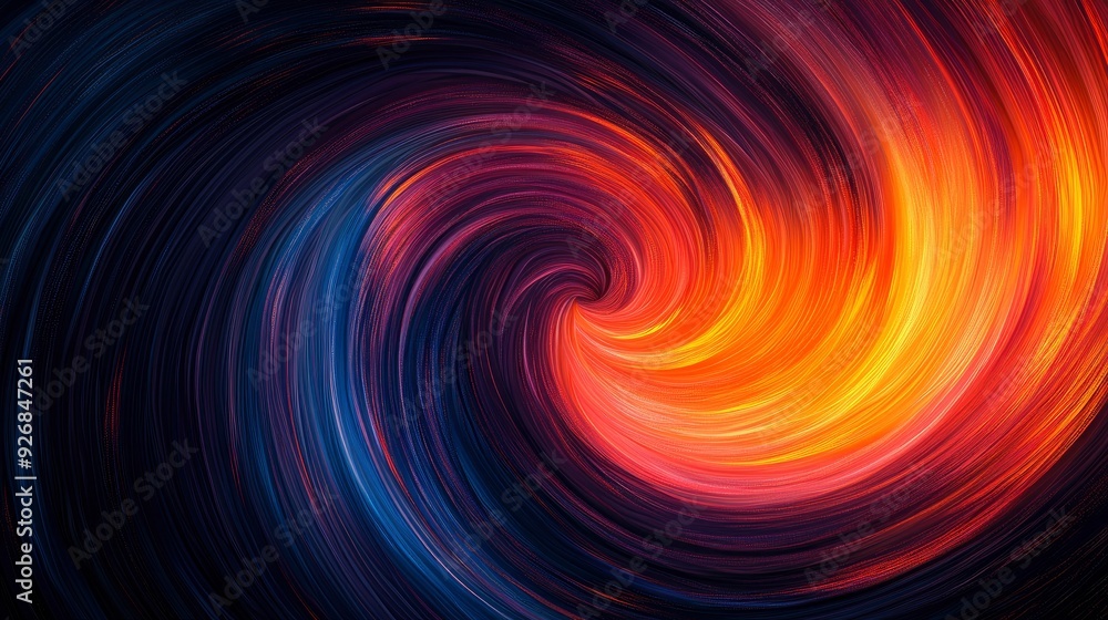 Poster gradient spirals, continuous lines in soft colors, forming hypnotic patterns, soft ambient lighting