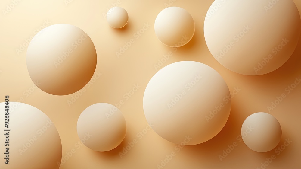 Poster organic shapes, overlapping blobs in warm earthy tones, with a subtle shadow effect, soft lighting