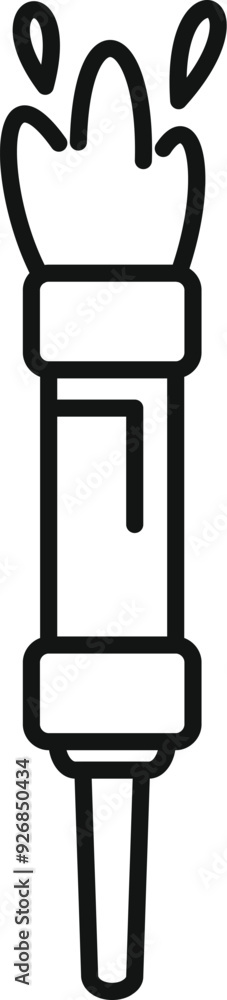 Poster simple line icon depicting a firecracker rocket exploding, perfect for any project celebrating