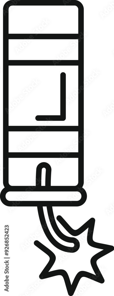 Poster stick of dynamite with a lit fuse is about to explode
