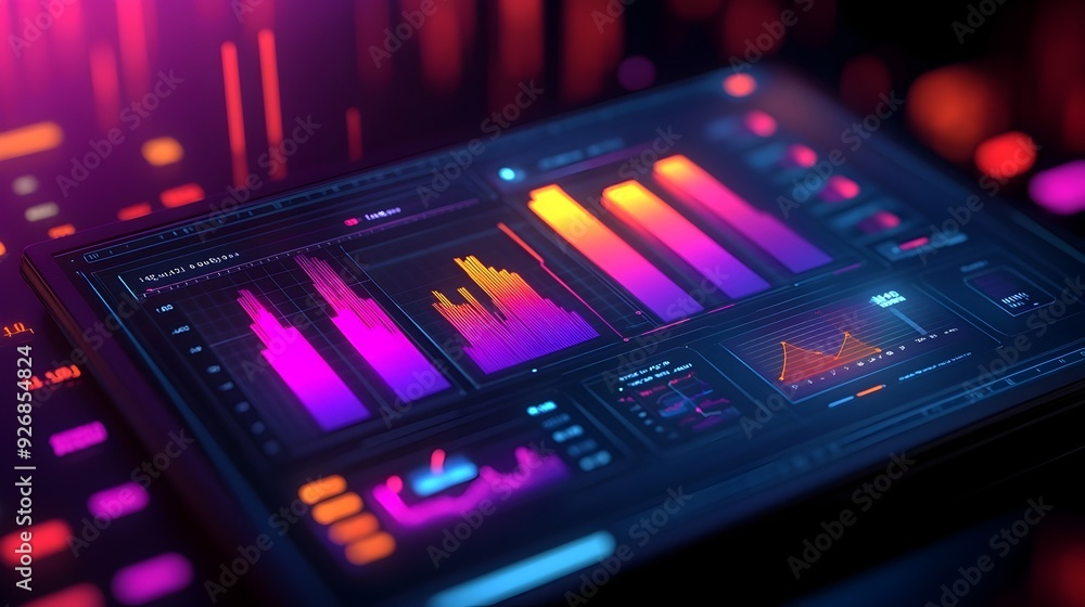 Poster real time revenue tracking dashboard with detailed data visualization