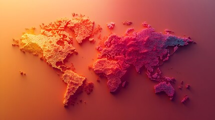 3D Rendered Income Heat Map Visualizing Regional Business Performance