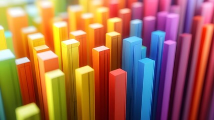 Obraz premium Insightful 3D Rendered Financial Income Chart for Shareholder Presentation