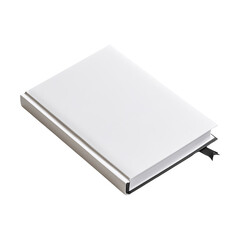 Fototapeta premium Blank White Book with Black Ribbon Bookmark