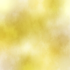 金色のグラデーションを水彩風に加工した抽象的な背景イラスト　アスペクト比1：1バージョン