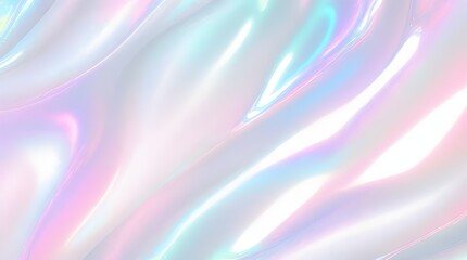 Holographic background seamless trendy iridescent light foil texture. Soft holographic pastel unicorn marble background pattern. Modern pearlescent blurry abstract swirl illustration.	
