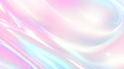 Holographic background seamless trendy iridescent light foil texture. Soft holographic pastel unicorn marble background pattern. Modern pearlescent blurry abstract swirl illustration.	
