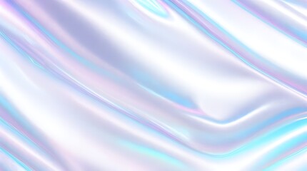 Fototapeta premium Holographic background seamless trendy iridescent light foil texture. Soft holographic pastel unicorn marble background pattern. Modern pearlescent blurry abstract swirl illustration. 