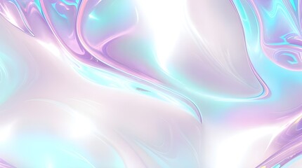 Holographic background seamless trendy iridescent light foil texture. Soft holographic pastel unicorn marble background pattern. Modern pearlescent blurry abstract swirl illustration.	

