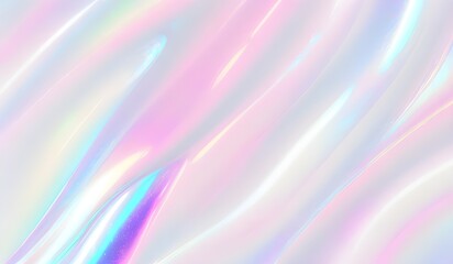 Holographic background seamless trendy iridescent light foil texture. Soft holographic pastel unicorn marble background pattern. Modern pearlescent blurry abstract swirl illustration.	
