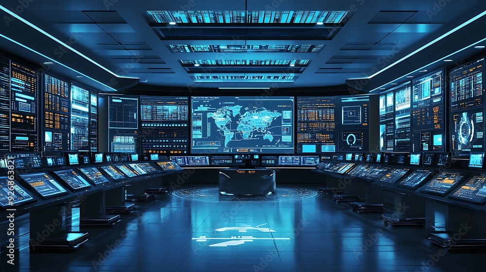 Poster High-Tech Control Room for Managing Global Payment Gateways with Real-Time Data